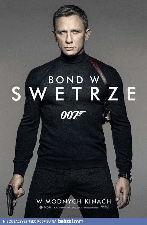 Bond w swetrze
