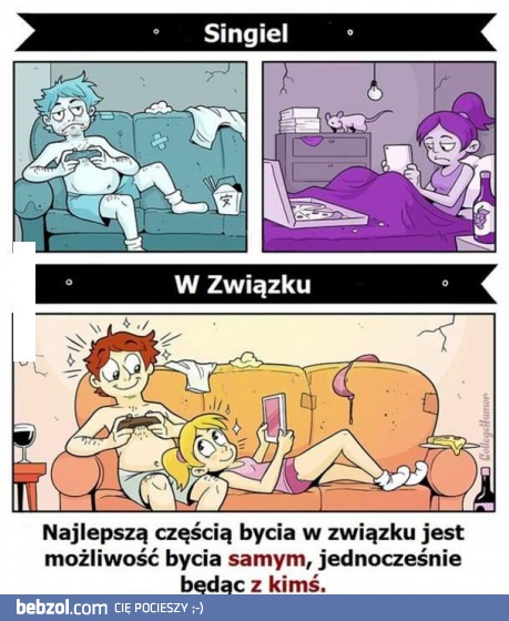 Życie w związku ma swoje zalety