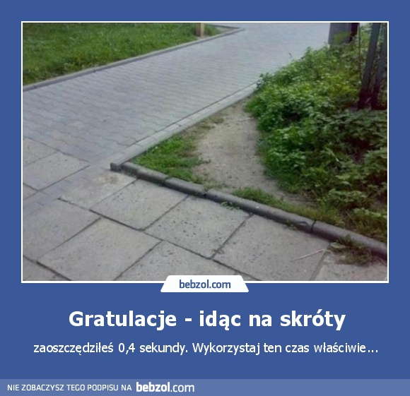 Gratulacje - idąc na skróty