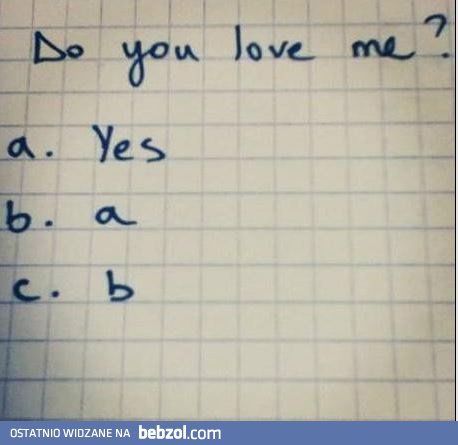 Kochasz mnie? Masz 3 odpowiedzi