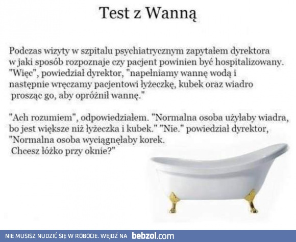 Test z wanną