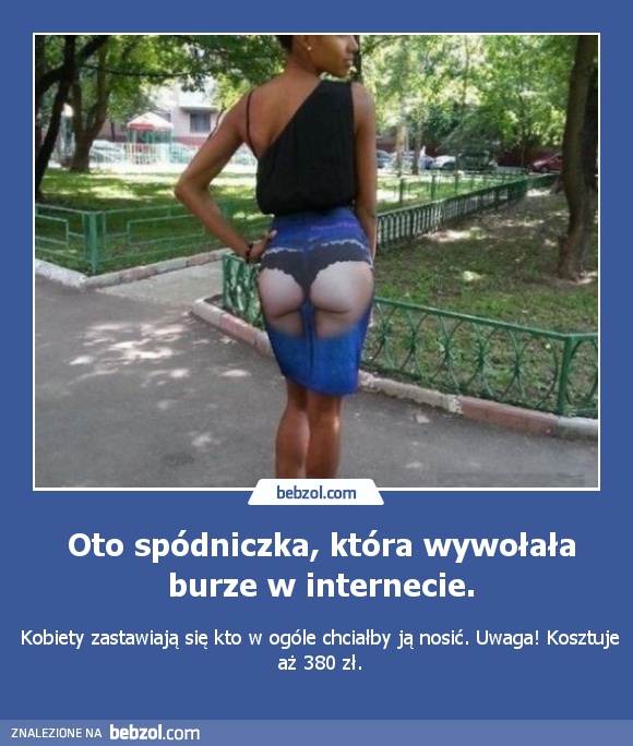 Oto spódniczka, która wywołała burze w internecie.