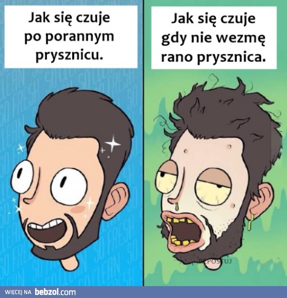 Poranny przysznic