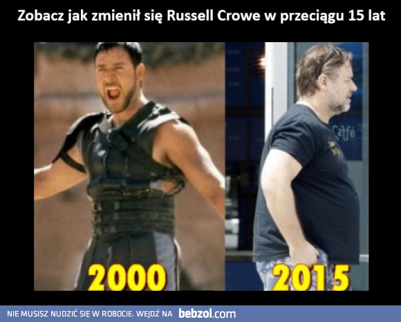 Jak zmienił się Russell Crowe