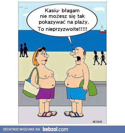 Nago na plaży