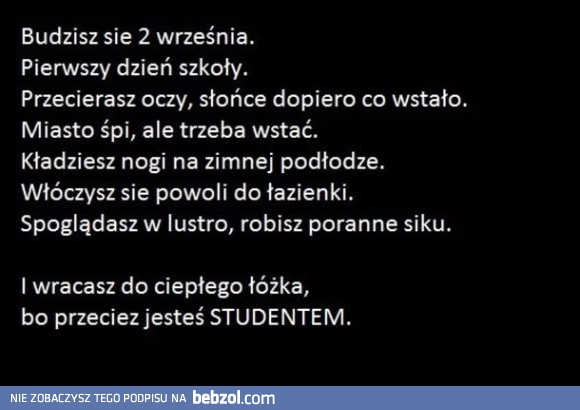 Jestem studentem