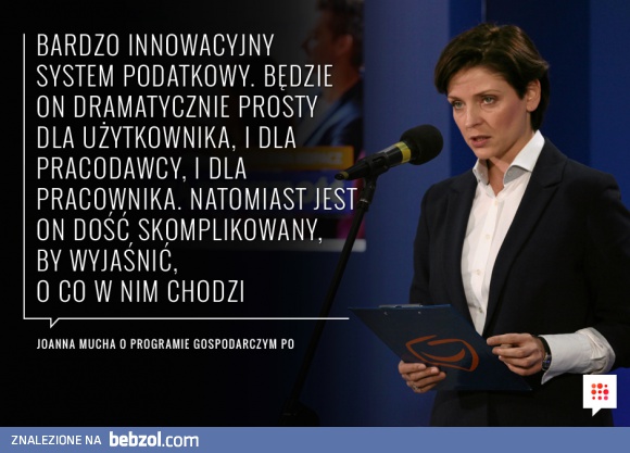 Joanna Mucha o programie gospodarczym PO. I wszystko jasne!