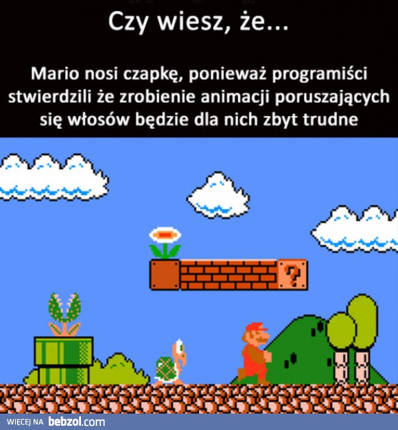 Dlatego Mario nosi czapkę