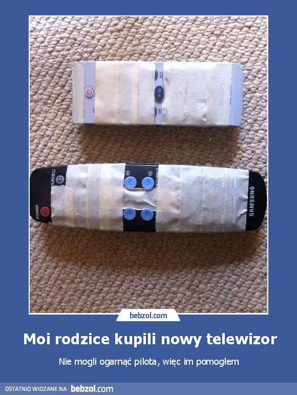 Moi rodzice kupili nowy telewizor