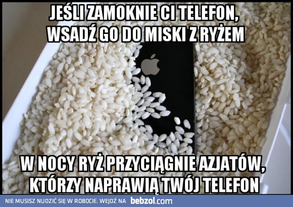 Sposób na zamoczony telefon