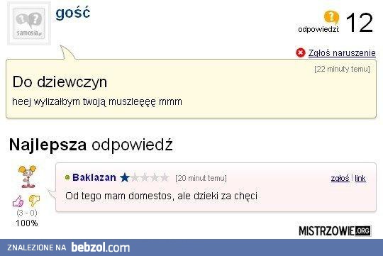 Dzięki za chęci