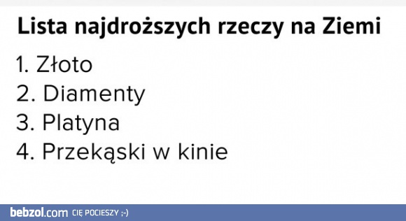 Najdroższe rzeczy w kinie