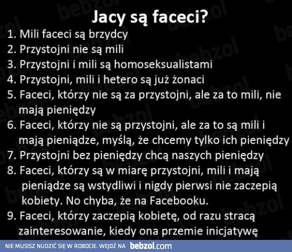 Jacy są faceci?