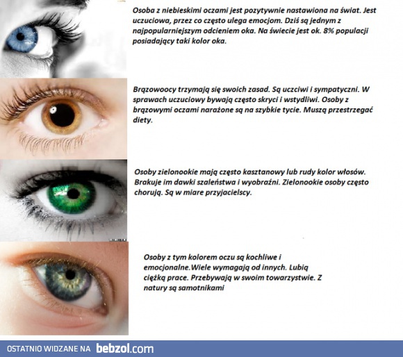 Co mówi o Tobie kolor oczu?