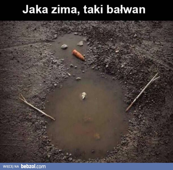 Jaka zima, taki bałwan