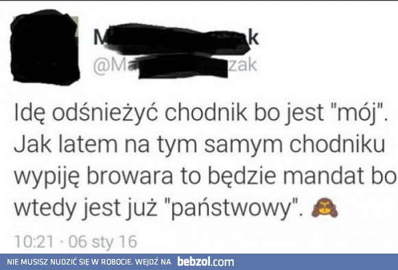 Odśnieżanie chodnika