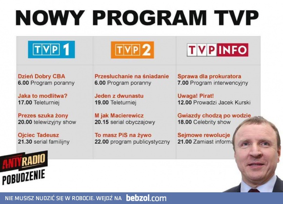 Uwaga, zmiana programów w TVP