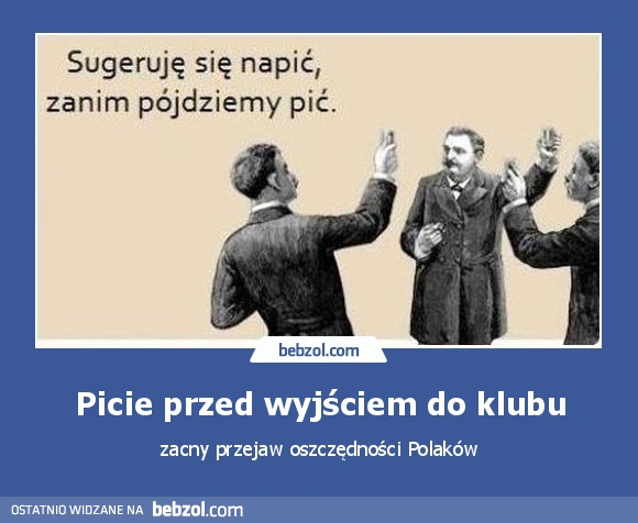 Picie przed wyjściem do klubu