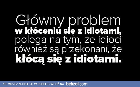 Największy problem z kłótnią z idiotami