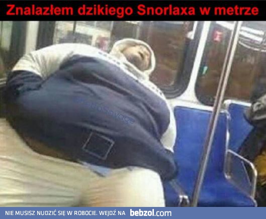 Snorlax w metrze 