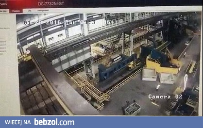 Wypadek przy produkcji szyn