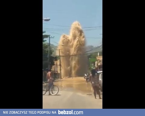 Eksplozja wodociągu w Rio de Janeiro