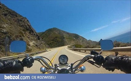 Jazda Harleyem po Pacific Coast Highway w Californii