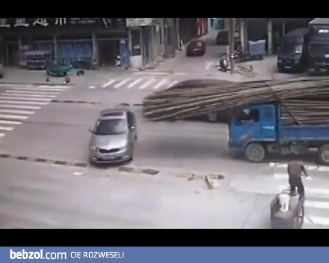 Atak bambusów na samochód