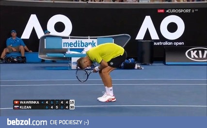 Nietypowa sytuacja w meczu Australian Open: Wawrinka - Klizan