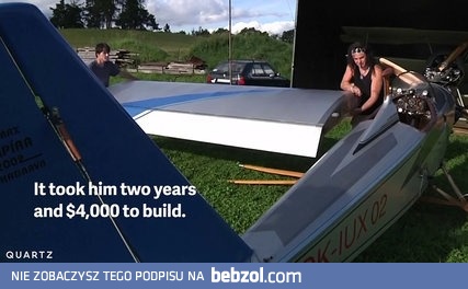 Czech zbudował samolot, żeby skrócić sobie drogę do pracy