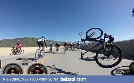 Rowerowy karambol z małym ale...