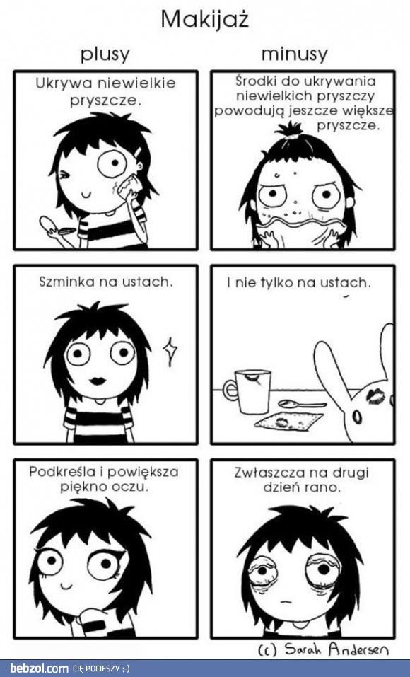 Plusy i minusy makijażu