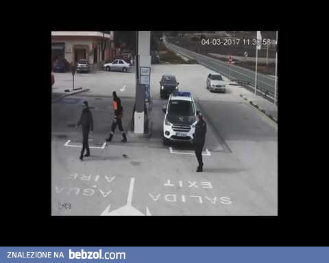 Wypadek na stacji benzynowej