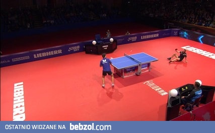Bardzo luzacka partia w tenisie stołowym