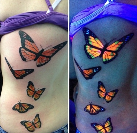 Fluorescencyjne tatuaże.