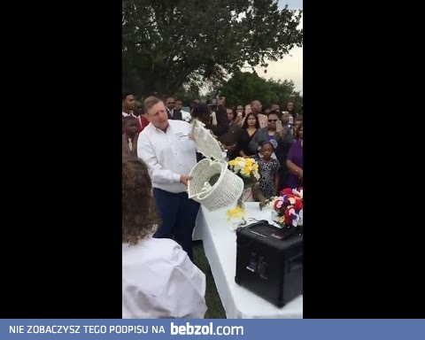 Wypuszczanie białych gołębi