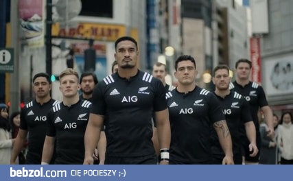 Japońska reklama AIG z udziałem All Blacks