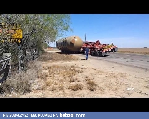 Nieudany przewóz ładunków wielkogabarytowych