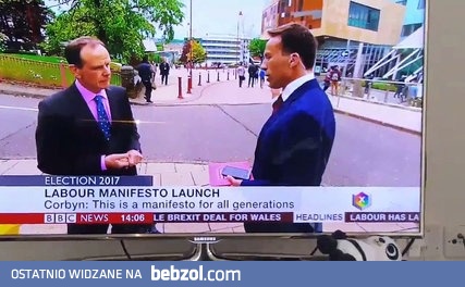 Dziennikarz BBC chce przepędzić kobietę z kadru