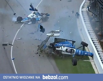 Potężny wypadek podczas wyścigu Indianapolis 500