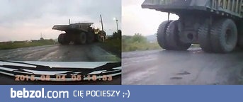 Eksplozja opony w największej ciężarówce na świecie 