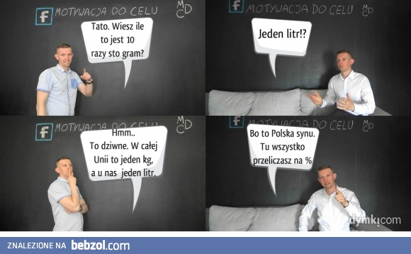 Ucz się matematyki, chociaż u nas przelicza się w jeden sposób..