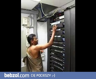 Błogosławienie nowej serwerowni