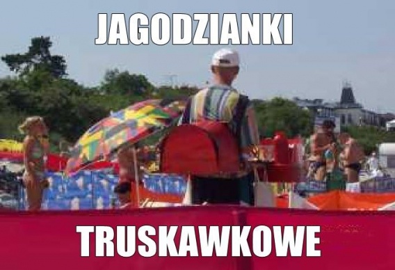 Teksty plażowych sprzedawców.