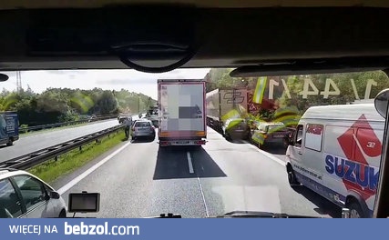 Polska ciężarówka blokuje 