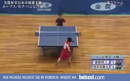 Niesamowity mecz pięciolatków w ping-ponga
