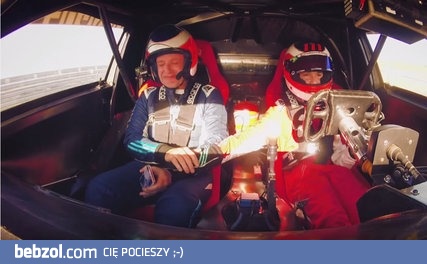 Rubens Barrichello jako pasażer u boku swojego syna