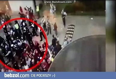Bójka Polskich kibiców z Duńską Policją