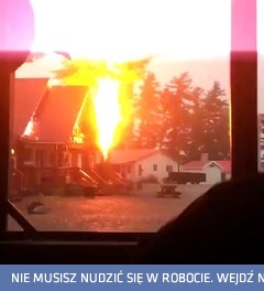 uderzenie pioruna w drzewo z bliska (Kanada)