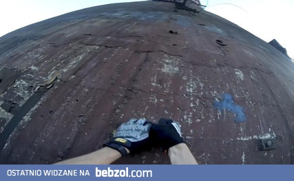 Wspinaczka Polaka na 350 metrowy komin